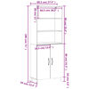 vidaXL Buffet haut Gris b&eacute;ton 69,5x34x180 cm Bois d'ing&eacute;nierie