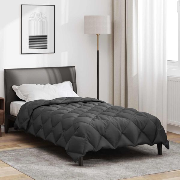 vidaXL Duvet d'hiver Anthracite 200 x 135 cm Microfibre