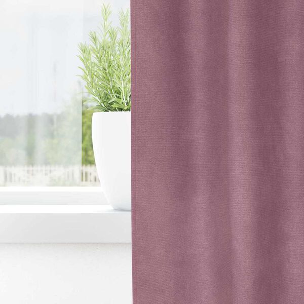 vidaXL Rideaux occultants 2 pcs Rose fonc&eacute; 140 x 140 cm Velours