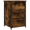 vidaXL Table de chevet ch&ecirc;ne fum&eacute; 40x36x60 cm bois d'ing&eacute;nierie