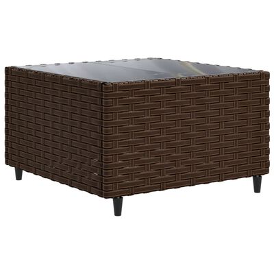 vidaXL Salon de jardin avec coussins 7 pcs marron résine tressée