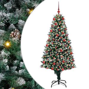 vidaXL Sapin de No&euml;l artificiel Vert 180 cm PVC et acier et plastique