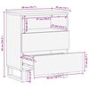 vidaXL Cabinet de chevet Marron 50 x 33 x 62 cm Bois d'acacia massif