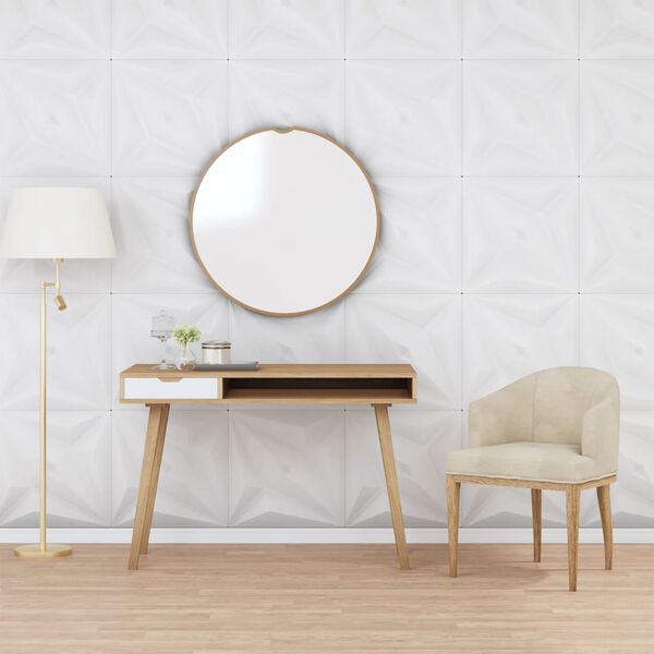 vidaXL Panneaux muraux 48 pcs blanc 50x50 cm XPS 12 m&sup2; &eacute;toile