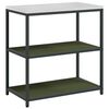 vidaXL Ensemble de rangement cuisine avec &eacute;tag&egrave;re 2 pcs Vert olive