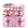 vidaXL Ensemble de boules de Noël 65 pcs Rose / Rouge / Blanc