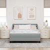 vidaXL Lit boxspring avec matelas Gris clair 140 x 200 cm tissu