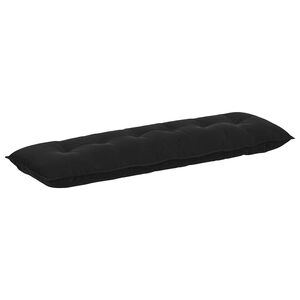 vidaXL Coussin de Dos Noir 160 x 50 cm Tissu en velours c&ocirc;tel&eacute;