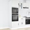 vidaXL Armoires de four 2 pi&egrave;ces "Kalmar" Bois d'ing&eacute;nierie blanc brillant