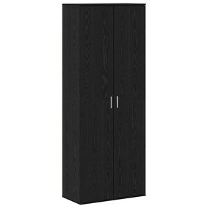 vidaXL Haut Armoire Ch&ecirc;ne noir 70 x 33,5 x 180 cm Bois d'ing&eacute;nierie