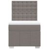 vidaXL Sommier &agrave; lattes de lit avec matelas Taupe 90x190 cm Tissu