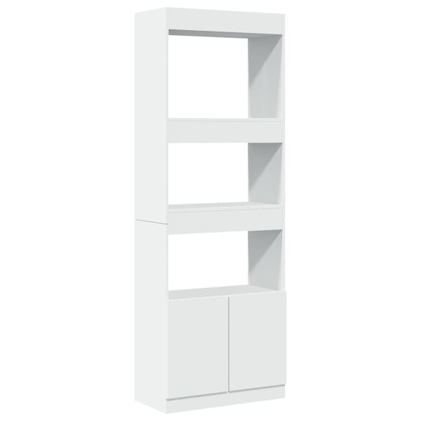 vidaXL Buffet haut 63x33x180 cm blanc bois d'ingénierie
