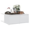 vidaXL Table basse blanc brillant 80x80x31 cm bois d'ingénierie