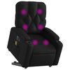 vidaXL Fauteuil inclinable de massage &eacute;lectrique noir similicuir