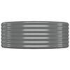 vidaXL Lit sur&eacute;lev&eacute; de jardin Acier galvanis&eacute; 249x100x36cm gris