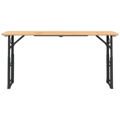 vidaXL Table à bière pliable 170x50x75/105 cm bois massif de sapin