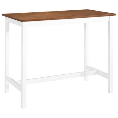 vidaXL Table de bar Bois massif 108x60x91 cm