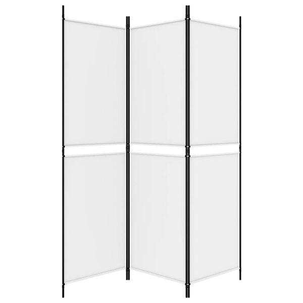 vidaXL Cloison de s&eacute;paration 3 panneaux Blanc 150x180 cm Tissu
