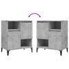 vidaXL Buffets 2 pcs gris béton 60x35x70 cm bois d'ingénierie