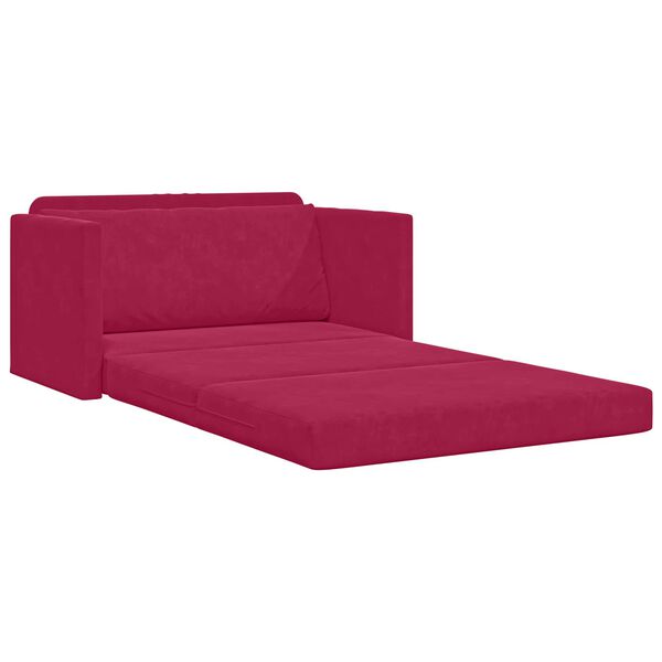 vidaXL Canap&eacute;-Lit 110cm Bordeaux Velours
