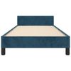vidaXL Cadre de lit sans matelas bleu fonc&eacute; 80x200 cm velours