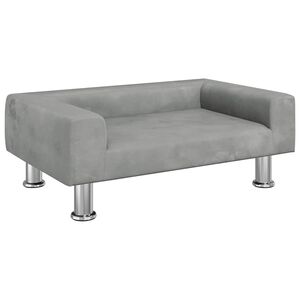 vidaXL Canap&eacute; pour enfants gris clair 70x45x26,5 cm velours