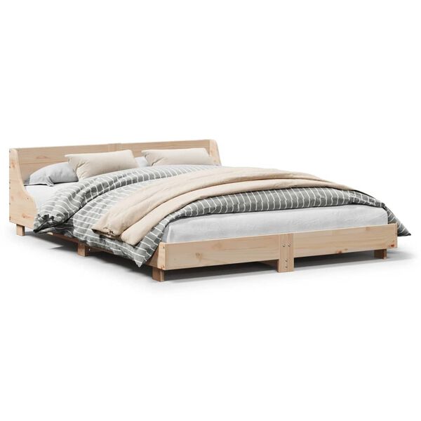 vidaXL Cadre de lit sans matelas 140x200 cm bois massif de pin