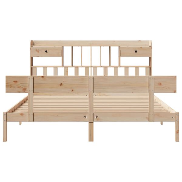 vidaXL Lit biblioth&egrave;que sans matelas 180x200 cm bois massif de pin
