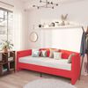 vidaXL Lit avec matelas et USB Rouge bordeaux Velours 90x200 cm