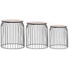 vidaXL Tables basses 3 pcs Noir