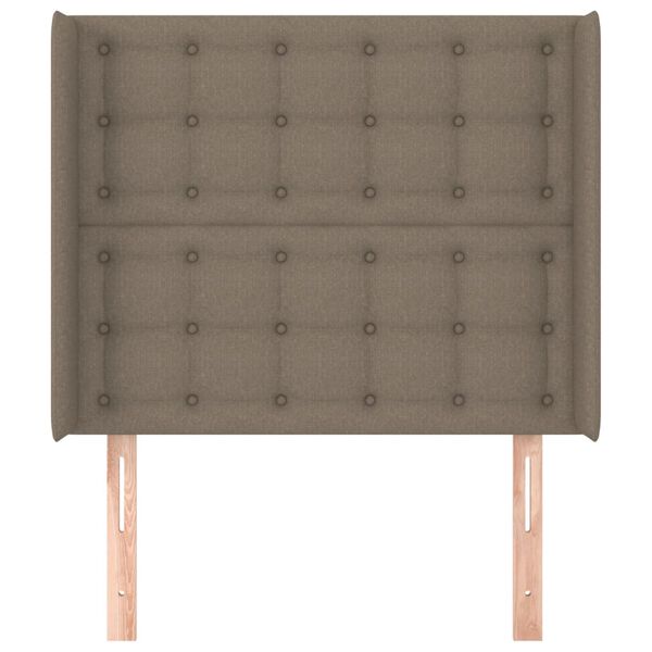 vidaXL T&ecirc;te de lit avec oreilles Taupe 83x16x118/128 cm Tissu