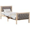 vidaXL Cadre de lit avec t&ecirc;te de lit Taupe 80 x 200 cm Pin massif