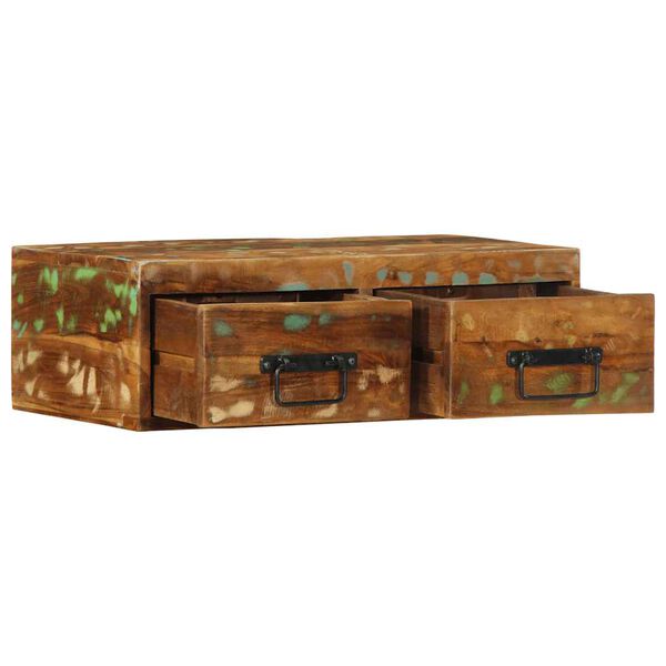 VidaXL Meuble TV mural 60x30x19 cm bois massif de récupération