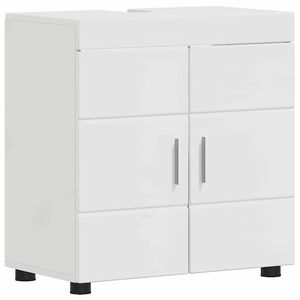 vidaXL Ensemble d'armoire de salle de bain TULUM Blanc brillant