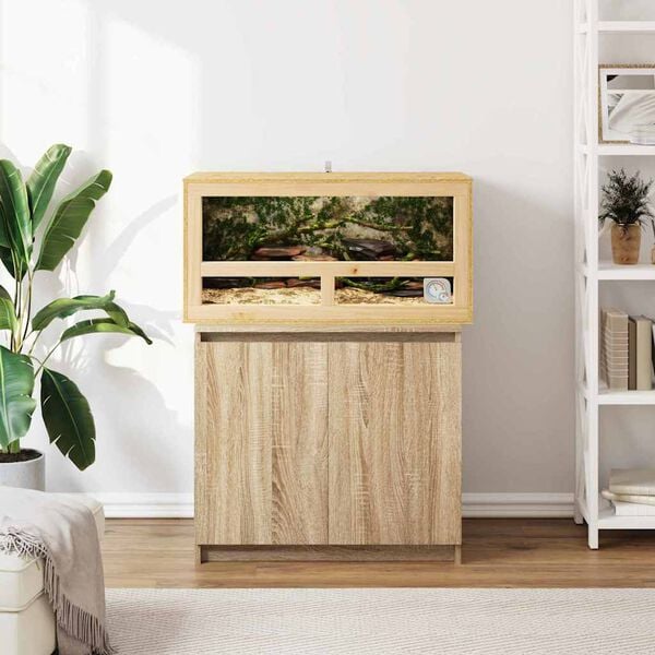 vidaXL Terrarium Marron 80 x 40 x 40 cm OSB