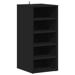 vidaXL Armoire &agrave; chaussures Noir 31,5x35x70 cm Agglom&eacute;r&eacute;