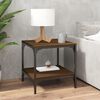 vidaXL Table basse Ch&ecirc;ne marron 50x50x40 cm Bois d'ing&eacute;nierie