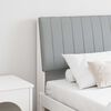 vidaXL T&ecirc;te de lit capitonn&eacute;e Gris clair 200 cm Pin massif