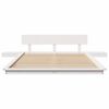 vidaXL Cadre de lit avec t&ecirc;te de lit Marron 135 x 190 cm bois