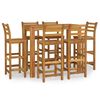 vidaXL Ensemble de bar de jardin 7 pcs bois d'acacia solide
