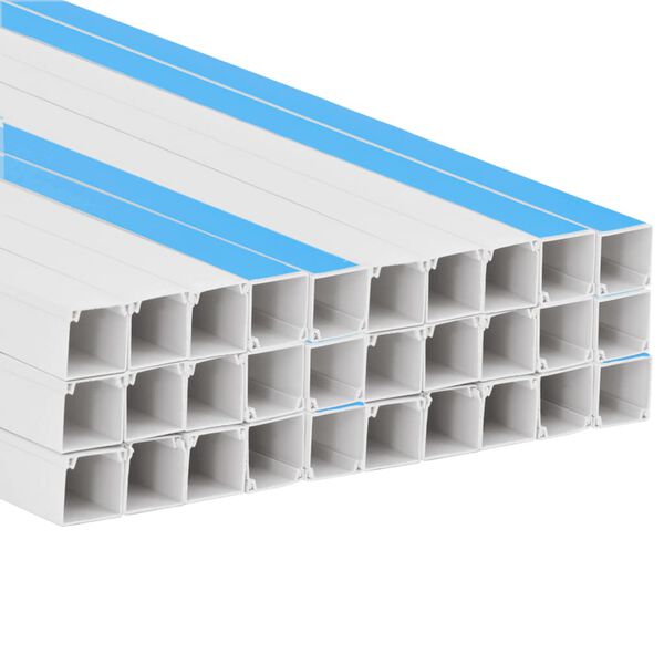 vidaXL Goulotte de c&acirc;ble auto-adh&eacute;sive 40x40 mm 30 m PVC