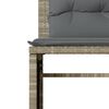 vidaXL Salon de jardin 4 pcs avec coussins gris clair résine tressée