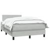 vidaXL Sommier &agrave; lattes de lit et matelas gris clair 120x220cm velours