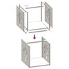 vidaXL Portant de bois chauffage blanc 40x40x40 cm