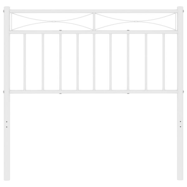 vidaXL T&ecirc;te de lit de remplacement m&eacute;tal blanc 90 cm