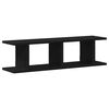 vidaXL &Eacute;tag&egrave;res murales 2 pcs ch&ecirc;ne noir 75x18x20 cm bois d'ing&eacute;nierie