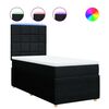 vidaXL Sommier &agrave; lattes de lit avec matelas Noir 100x200 cm Tissu
