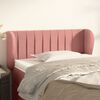 vidaXL T&ecirc;te de lit avec oreilles Rose 83x23x78/88 cm Velours