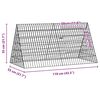 vidaXL Cage pour lapins Argent 650 x 55 x 55 cm Acier galvanis&eacute;