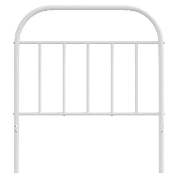vidaXL T&ecirc;te de lit m&eacute;tal blanc 80 cm